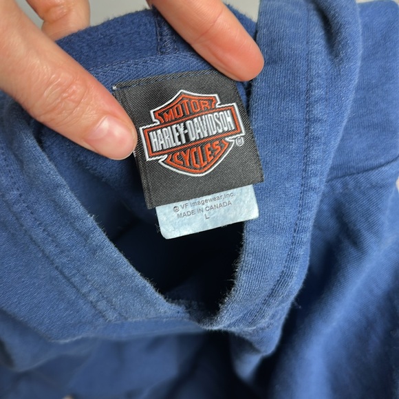 Harley Davidson Blue Women’s Hoodie - Picture 4 of 8